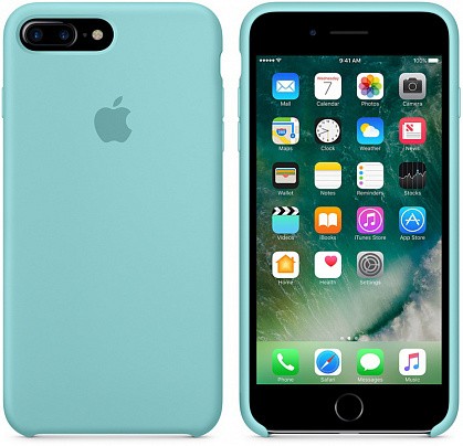 af6142b9e60734d102e6b1c121a999f1 Чехол iPhone 8/7 Plus Silicone Case Sea Blue - ТвойGadget