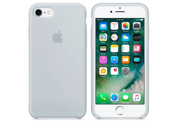 Чехол iPhone 8/7 Silicone Case Mist Blue - ТвойGadget