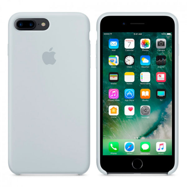 Чохол iPhone 8/7 Plus Silicone Case Mist Blue - ТвойGadget