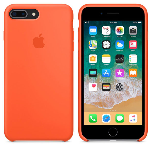 Чехол iPhone 8/7 Plus Silicone Case Spicy Orange - ТвойGadget