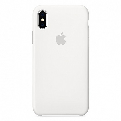 e0d08ee46cae39fed27589c44d08904e Чехол iPhone XS Max Silicone Case White - ТвойGadget