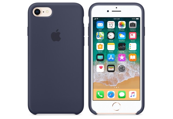mqgm2_av1_gold_geo_us Чехол iPhone 8/7 Silicone Case Midnight Blue - ТвойGadget