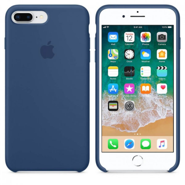 Чехол iPhone 8/7 Plus Silicone Case Blue Cobalt - ТвойGadget
