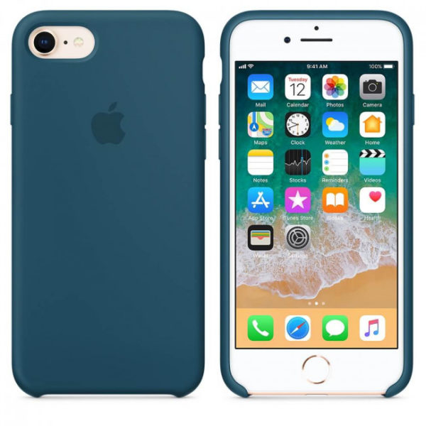 mr692_av1_gold Чехол iPhone 8/7 Silicone Case Cosmos Blue - ТвойGadget