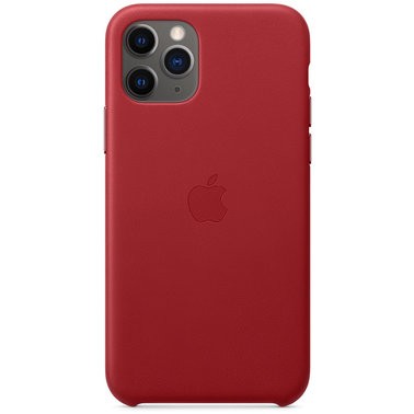 Чехол кожаный оригинальный iPhone 11 Pro Leather Case – PRODUCT Red (MWYF2) - ТвойGadget