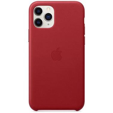 Чехол кожаный оригинальный iPhone 11 Pro Leather Case – PRODUCT Red (MWYF2) - ТвойGadget