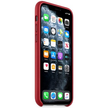Чехол кожаный оригинальный iPhone 11 Pro Leather Case – PRODUCT Red (MWYF2) - ТвойGadget