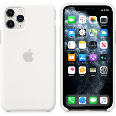 Чохол силіконовий оригінальний iPhone 11 Pro Max Silicone Case – White (MWYX2) - ТвойGadget
