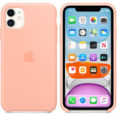 Чохол силіконовий оригінальний iPhone 11 Silicone Case – Grapefruit (MXYX2) - ТвойGadget