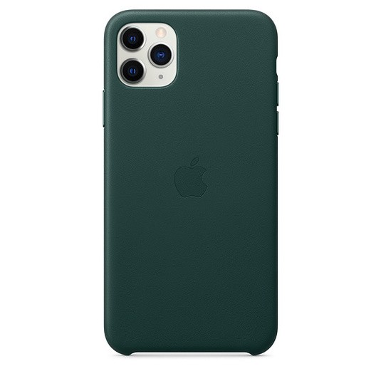 Чохол оригінальний шкіряний iPhone 11 Pro Max Leather Case – Forest Green (MX0C2) - ТвойGadget