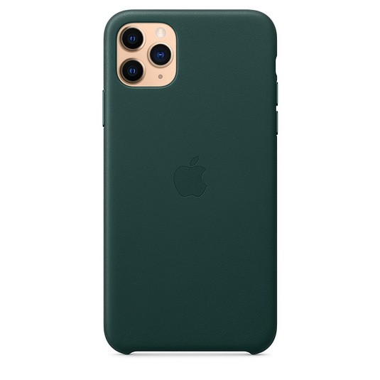 Чохол оригінальний шкіряний iPhone 11 Pro Max Leather Case – Forest Green (MX0C2) - ТвойGadget