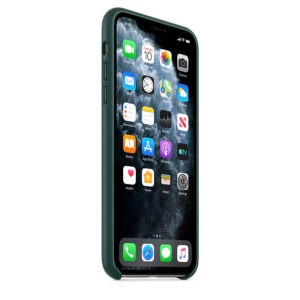 Чохол оригінальний шкіряний iPhone 11 Pro Max Leather Case - Forest Green (MX0C2) - Зображення 5