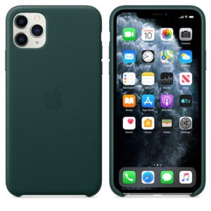 Чохол оригінальний шкіряний iPhone 11 Pro Max Leather Case - Forest Green (MX0C2) - Зображення 1