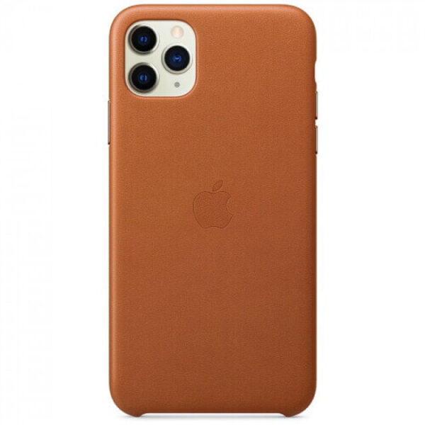 Чохол оригінальний шкіряний iPhone 11 Pro Max Leather Case – Saddle Brown (MX0D2) - ТвойGadget