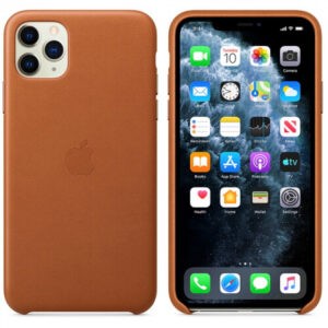 Чохол оригінальний шкіряний iPhone 11 Pro Max Leather Case - Saddle Brown (MX0D2) - Зображення 1