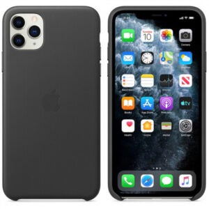 Чохол шкіряний оригінальний iPhone 11 Pro Max Leather Case - Black (MX0E2) - Зображення 1
