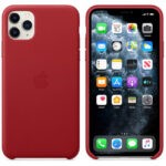 Чехол кожаный оригинальный iPhone 11 Pro Max Leather Case — Meyer Lemon (MX0A2) - ТвойGadget