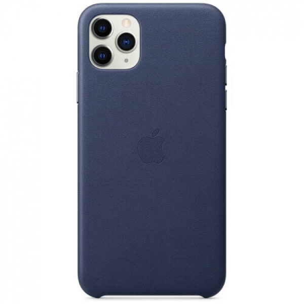 Чохол шкіряний оригінальний iPhone 11 Pro Max Leather Case – Midnight Blue (MX0G2) - ТвойGadget