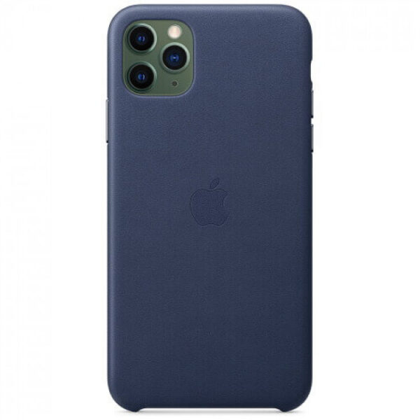 Чохол шкіряний оригінальний iPhone 11 Pro Max Leather Case – Midnight Blue (MX0G2) - ТвойGadget