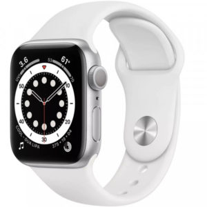 Apple Watch Series 6 GPS 40mm Silver Aluminum Case w. White Sport B. (MG283)
