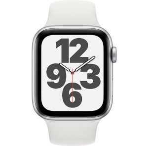 Apple Watch SE GPS 44mm Silver Aluminum Case w. White Sport B. (MYDQ2) - ТвойGadget