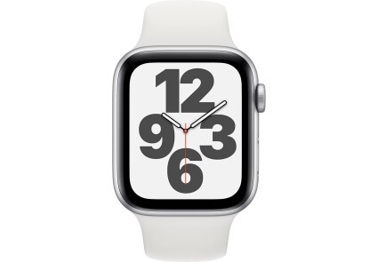 Apple Watch SE GPS 44mm Silver Aluminum Case w. White Sport B. (MYDQ2) - ТвойGadget