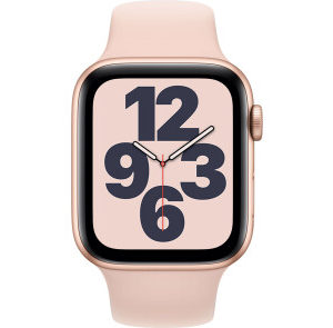 Apple Watch SE GPS 44mm Gold Aluminum Case w. Pink Sand Sport B. (MYDR2) - ТвойGadget