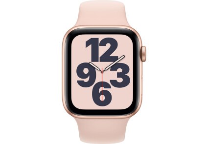 Apple Watch SE GPS 44mm Gold Aluminum Case w. Pink Sand Sport B. (MYDR2) - ТвойGadget
