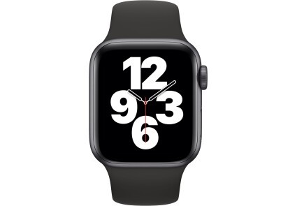 Apple Watch SE GPS 40mm Space Gray Aluminum Case w. Black Sport B. (MYDP2) - ТвойGadget