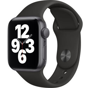 Apple Watch SE GPS 40mm Space Gray Aluminum Case w. Black Sport B. (MYDP2)