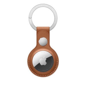 Apple AirTag Leather Key Ring Saddle Brown (MX4M2)