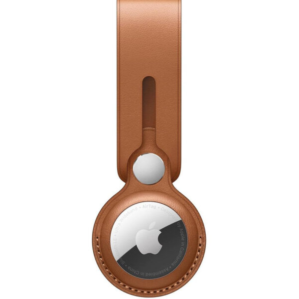 Apple AirTag Leather Loop Saddle Brown (MX4A2) - ТвойGadget