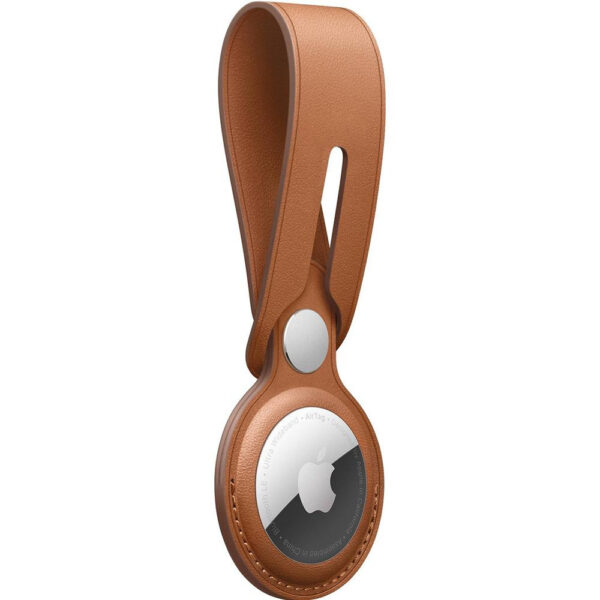 Apple AirTag Leather Loop Saddle Brown (MX4A2) - ТвойGadget