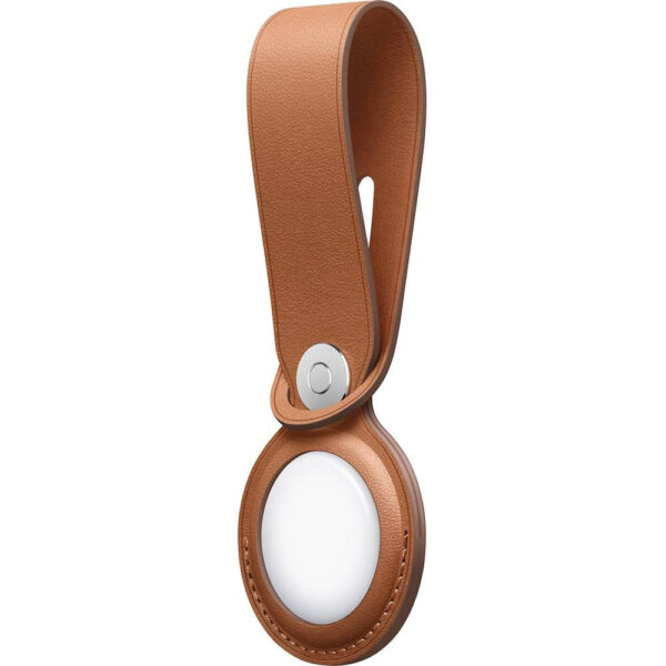 Apple AirTag Leather Loop Saddle Brown (MX4A2) - ТвойGadget