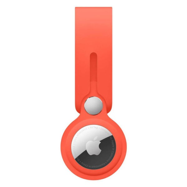 Apple AirTag Leather Loop Electric Orange (MK0X3) - ТвойGadget