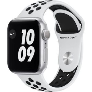 Apple Watch Nike Series 6 GPS 44mm Silver Aluminum Case w. Pure Platinum/Black Nike Sport B. (MG293)