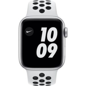Apple Watch Nike Series 6 GPS 44mm Silver Aluminum Case w. Pure Platinum/Black Nike Sport B. (MG293) - ТвойGadget