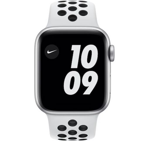 Apple Watch Nike Series 6 GPS 44mm Silver Aluminum Case w. Pure Platinum/Black Nike Sport B. (MG293) - ТвойGadget