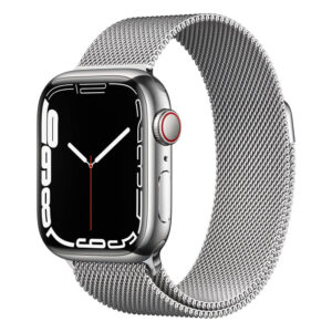 Apple Watch Series 7 GPS + Cellular 41mm Silver Stainless Steel Case with Silver Milanese Loop (MKHF3) [OPEN BOX] — изображение 1
