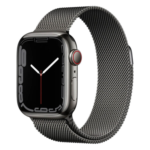 apple-watch-series-7-gps-cellural-41mm-graphite-stainless-steel-case-with-graphite-milanese-loop-ml743-1.1000x Apple Watch Series 7 GPS + Cellular 45mm Graphite S. Steel Case w. Graphite Milanese Loop (MKJJ3) - ТвойGadget