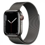 Apple Watch Series 7 GPS + Cellular 41mm Graphite S. Steel Case w. Abyss Blue S. Band (MKHJ3) - ТвойGadget