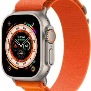 Apple Watch Ultra GPS + Cellular 49mm Titanium Case with Orange Alpine Loop - Medium (MQEU3/MQFL3) — изображение 1