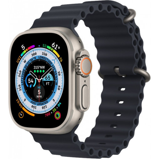 Apple Watch Ultra Ocean Blue Apple Watch Ultra GPS + Cellular 49mm Titanium Case with Midnight Ocean Band (MQET3/MQFK3) - ТвойGadget