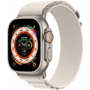 Apple Watch Ultra GPS + Cellular 49mm Titanium Case with Starlight Alpine Loop - Small (MQEY3/MQFQ3) — изображение 1