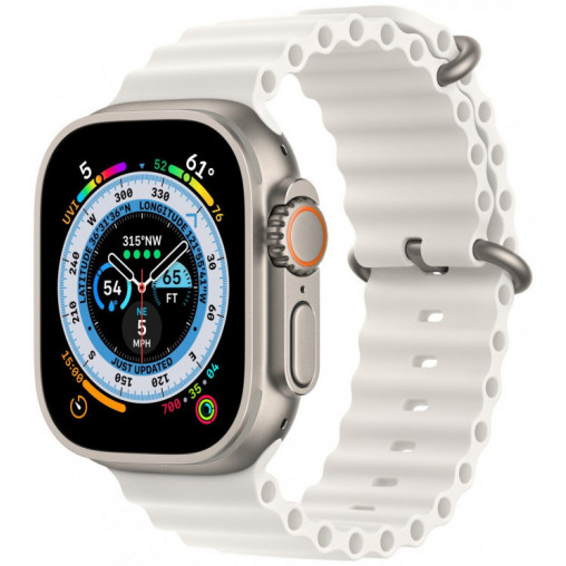 Apple Watch Ultra White Ocean Apple Watch Ultra GPS + Cellular 49mm Titanium Case with White Ocean Band (MNH83/MNHF3) - ТвойGadget