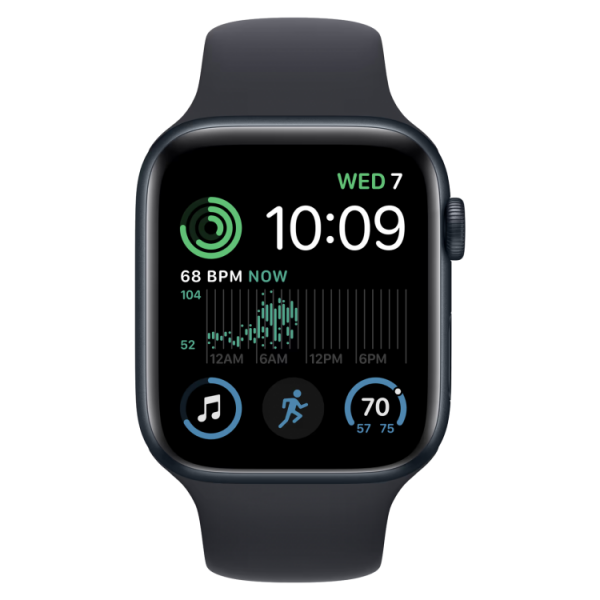Apple Watch SE 2 GPS 44mm Midnight Aluminum Case with Midnight Sport Band (MNK03) [OPEN BOX] - ТвойGadget