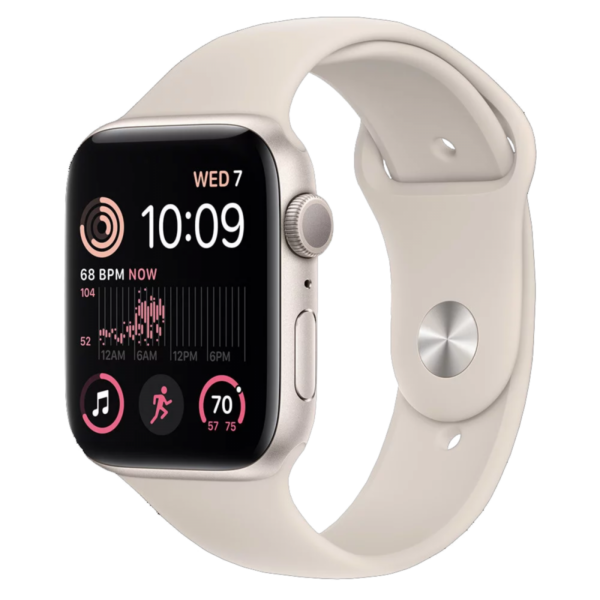 Apple Watch SE 2 GPS 44mm Starlight Aluminum Case with Starlight Sport Band (MNJX3) [OPEN BOX] - ТвойGadget