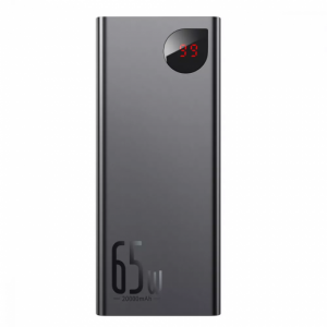 Baseus Adaman Metal Digital Display Quick Charge Power Bank 65W 20000mAh Black (PPIMDA-D01)