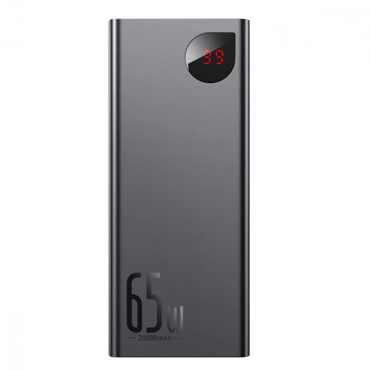 Baseus Adaman Metal Digital Display Quick Charge Power Bank 65W 20000mAh Black (PPIMDA-D01) - ТвойGadget
