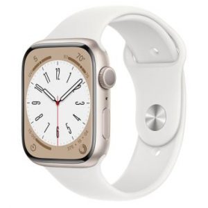 Apple Watch Series 8 GPS 45mm Starlight Aluminium Case w. Starlight S. Band - M/L (MNP93) [OPEN BOX] — изображение 1